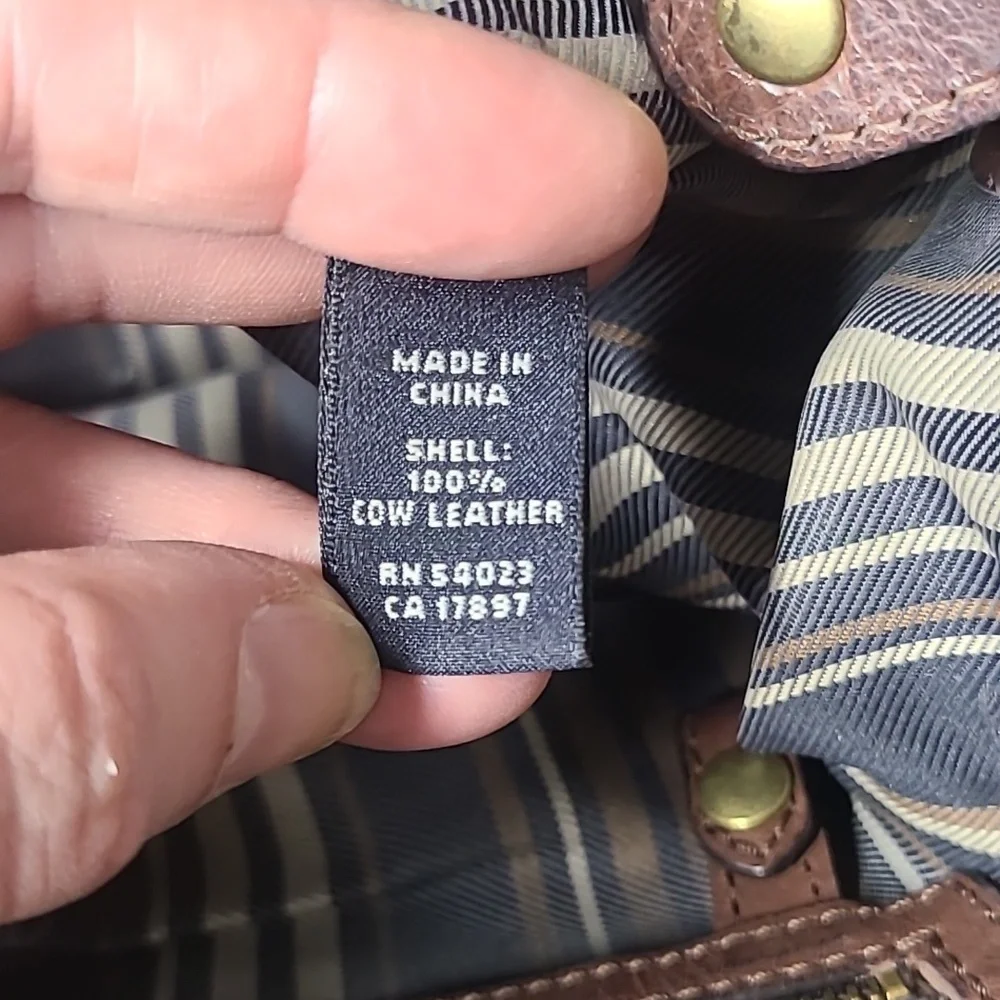 Banana Republic Purse Brown Leather Designer Handbags Double Shoulder Strap Fall - Picture 7 of 7